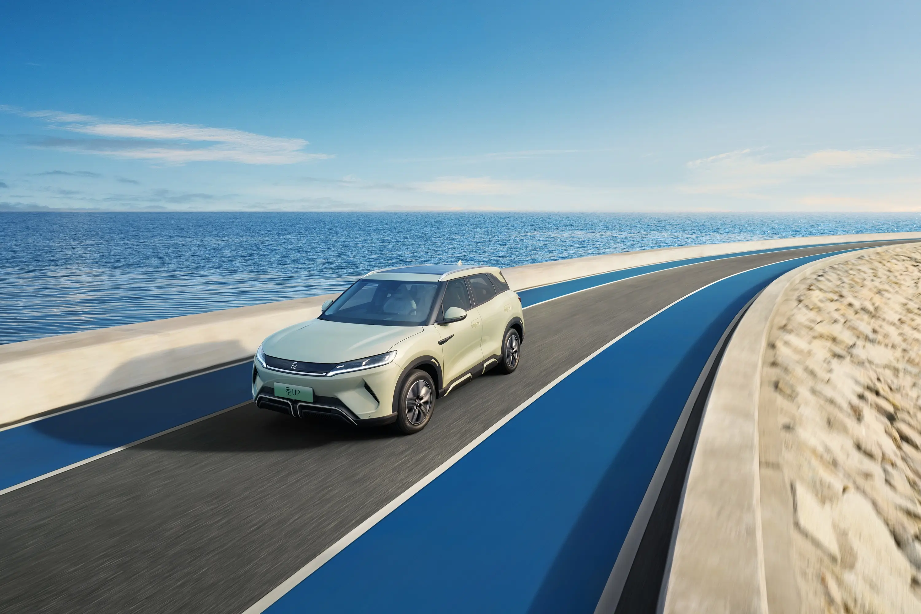 High speed electric car BYD Yuan upt2k
