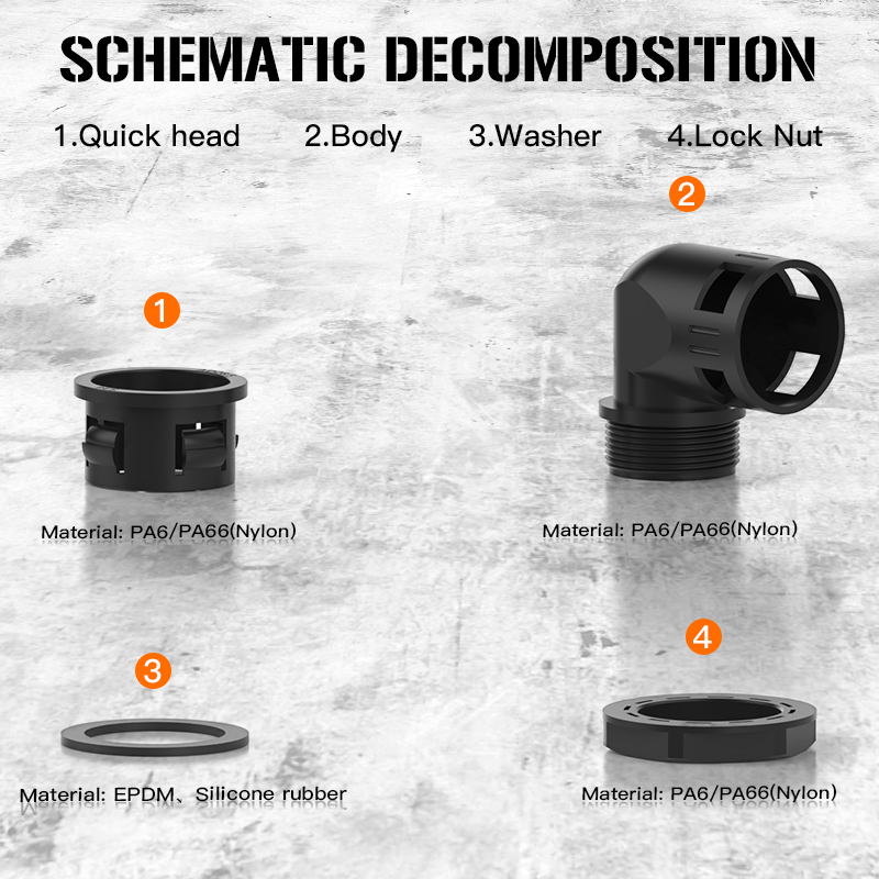 Right Angle Union for Flexible Pipe w...