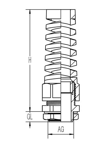Metal Anti-Bending Cable Gland with IP68 and UL.jpg