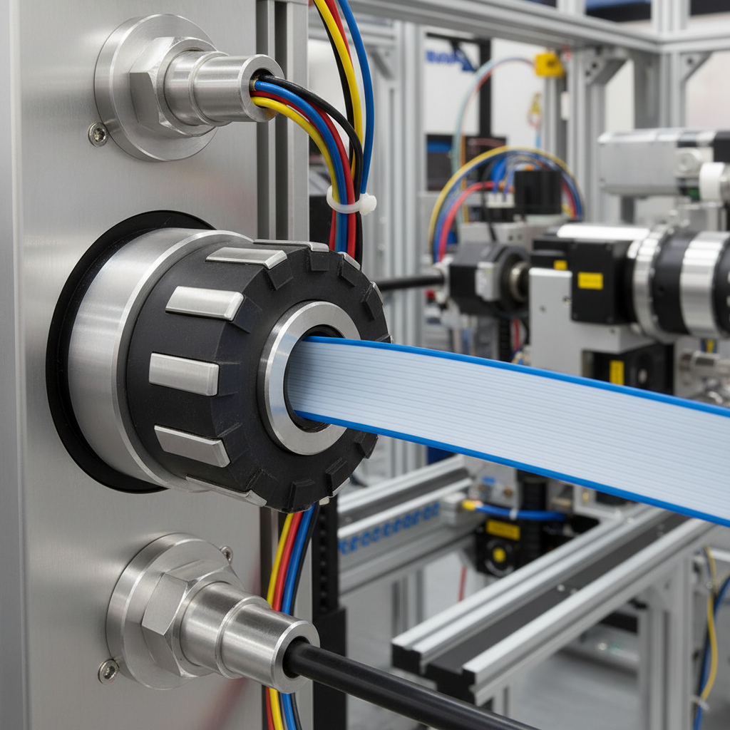 Cable Gland For Flat Cable For Automated Machinery Wiring