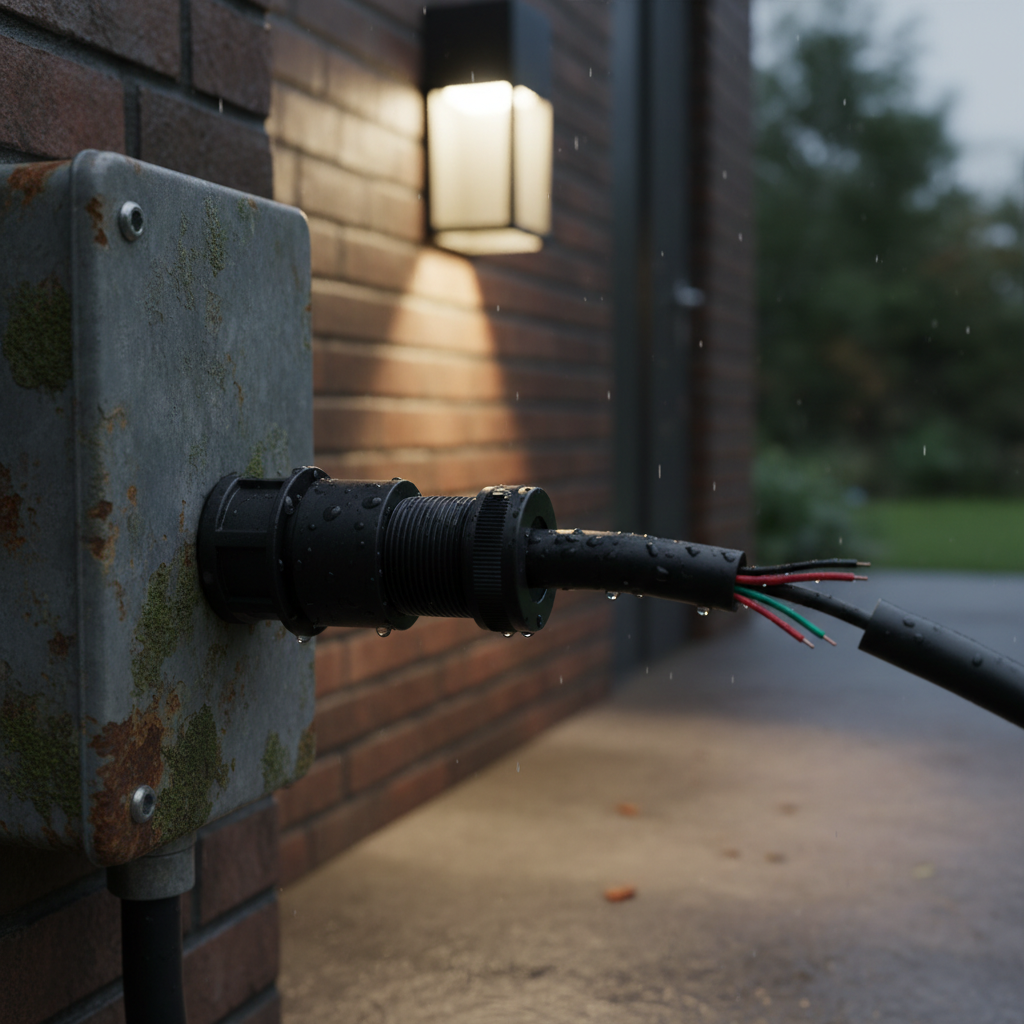 Long Thread Cable Gland For Outdoor Lighting Connections