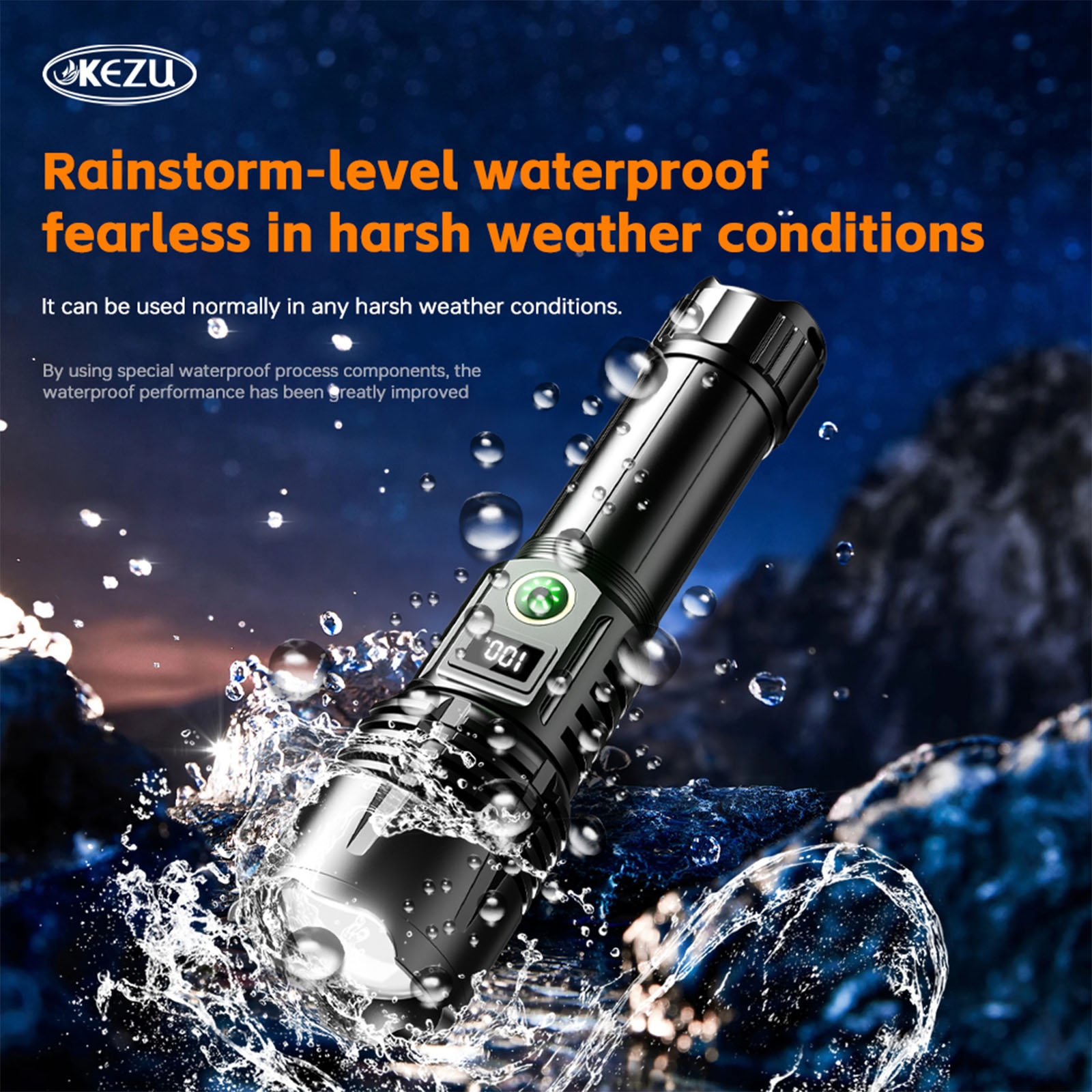 Lampe torche zoom 1200 lumens, autonomie de 32 heures, fonction batterie externe (1)