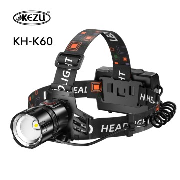 600LM Rechargeable Headlamp with P70 Bulb - 300M Long Range, 3x18650 Battery