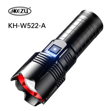 Laser Flashlight 2000LM Rechargeable Torch 5400mAh 600M Range Zoomable IP45 7000K Cool White