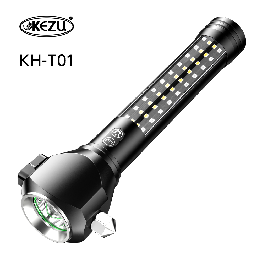 Lampe torche multifonctionnelle 7 en 1 avec batterie externe, marteau de sécurité, coupe-ceinture, alarme, lampe de camping, lampe stroboscopique et aimant (2).jpg