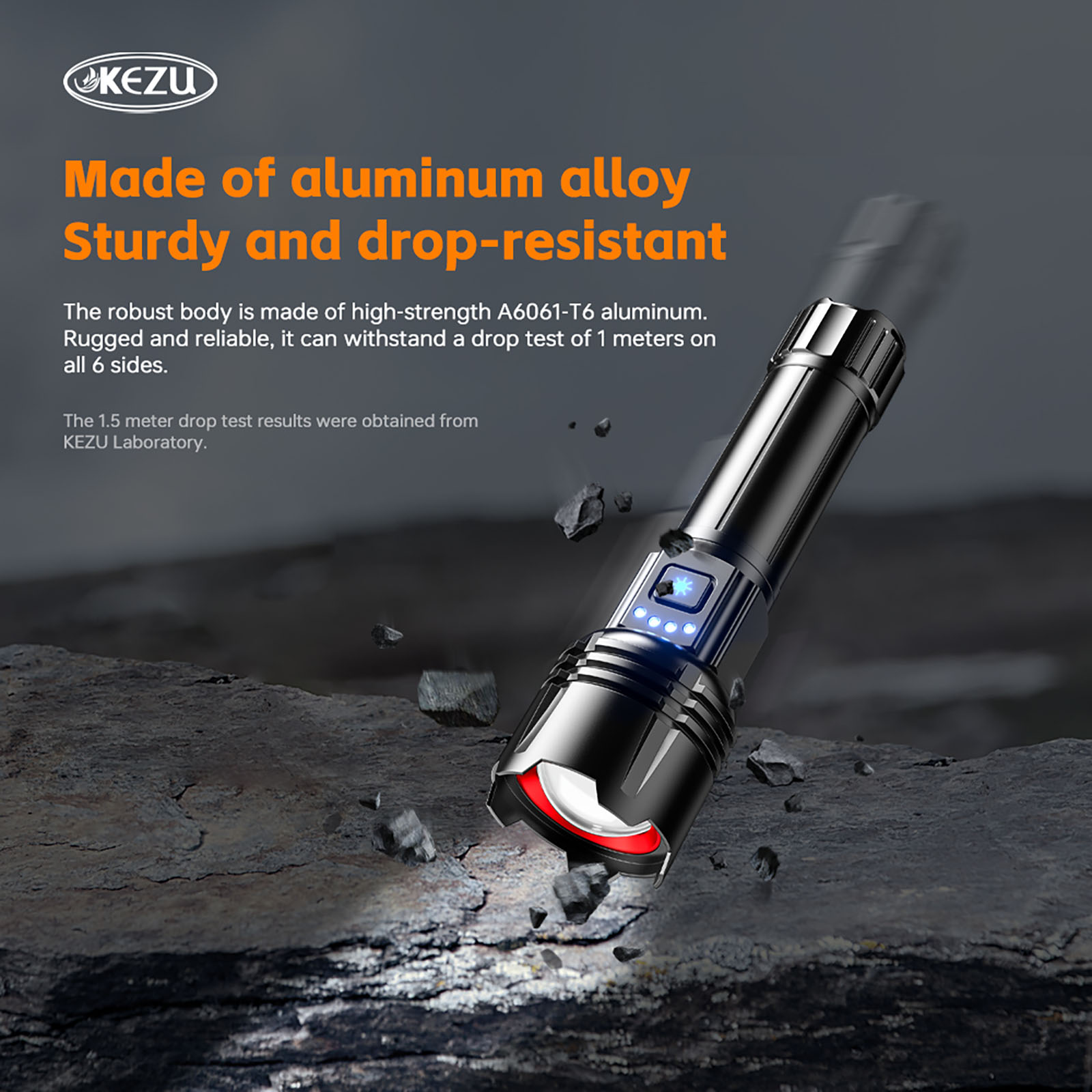 OEM Rechargeable LED Flashlight, 5000 Lumens Super Bright Waterproof Adjustable Focus (2)