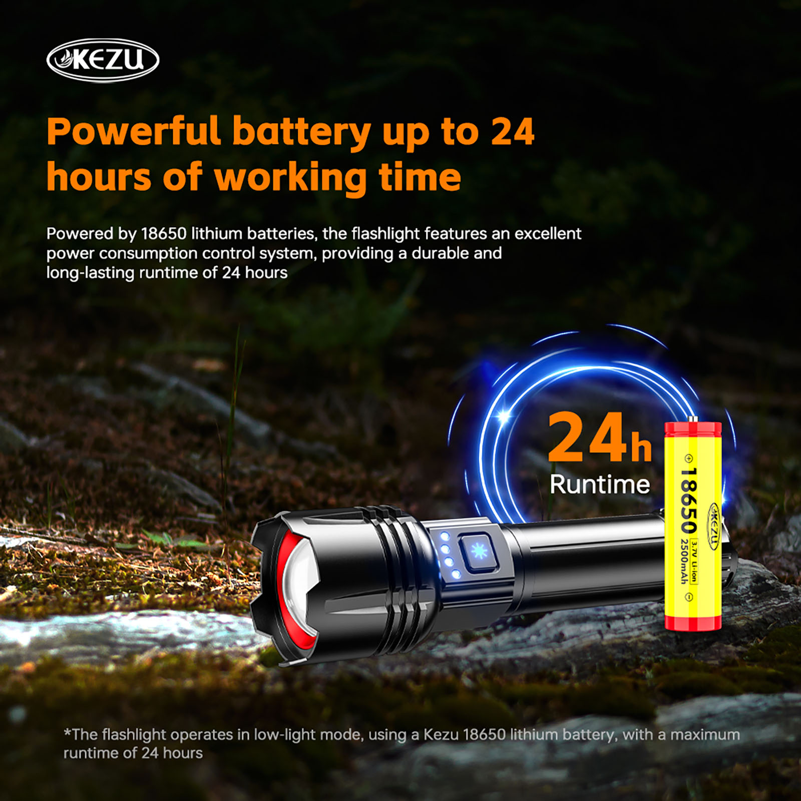 OEM Rechargeable LED Flashlight, 5000 Lumens Super Bright Waterproof Adjustable Focus (8)
