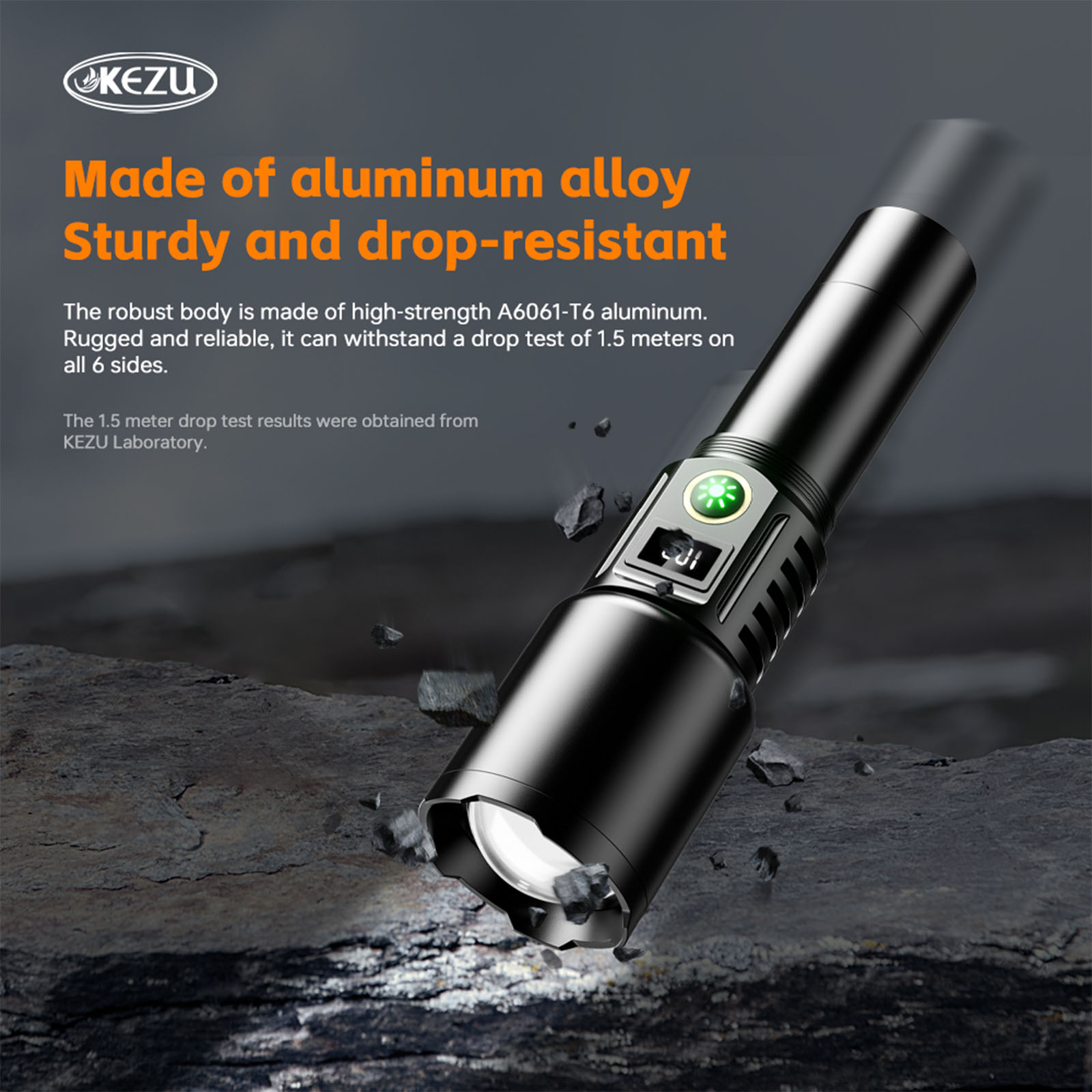 SX-508 Black Sword Wiederaufladbare Taschenlampe Laser 2000LM Zoombar Wasserdicht 26650 Batterie (2)