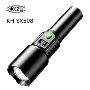 SX-508 Black Sword Rechargeable Flashlight Laser 2000LM Zoomable Waterproof 26650 Battery