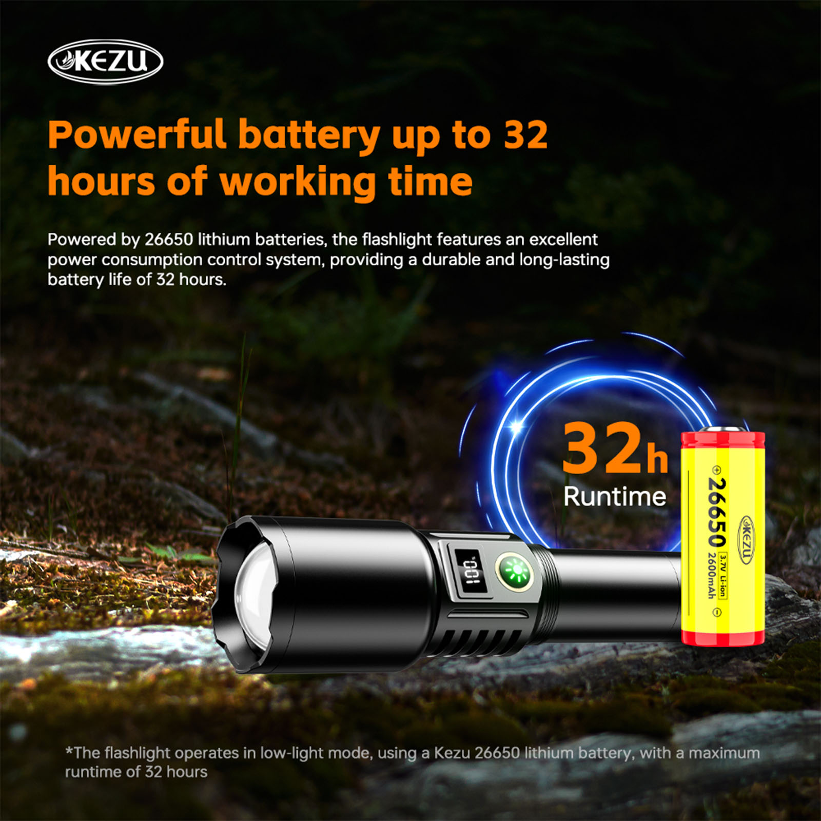 SX-508 Black Sword Wiederaufladbare Taschenlampe Laser 2000LM Zoombar Wasserdicht 26650 Batterie (8)