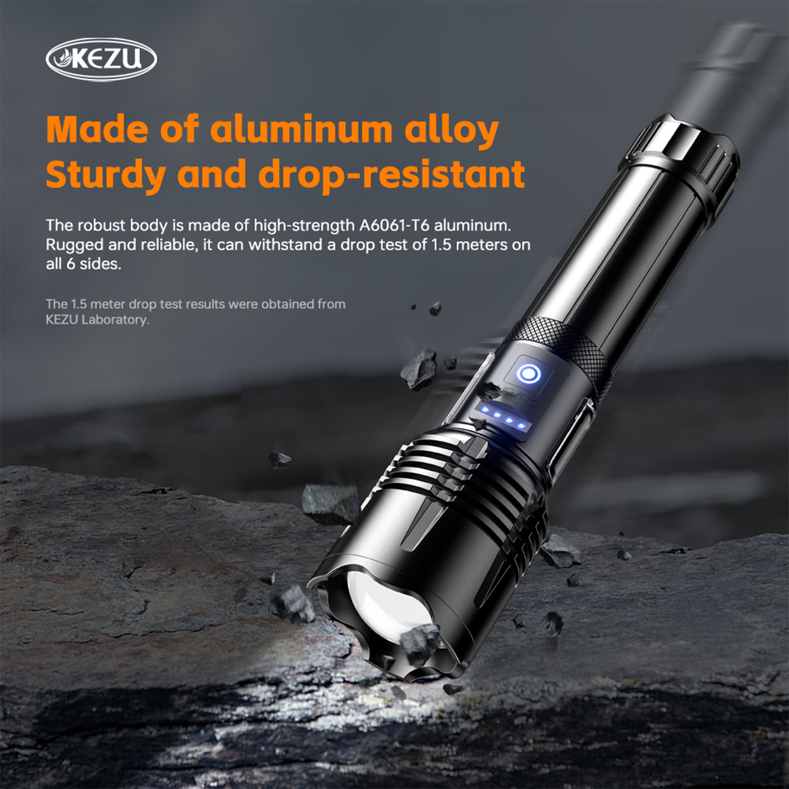 W408 Sky Eye Laser-Taschenlampe 2000LM Wiederaufladbare Zoom-Taschenlampe 2600mAh Wasserdicht (2)