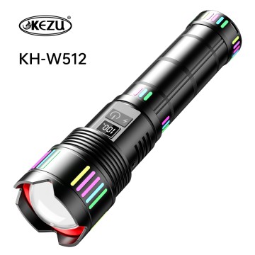 W512 Laser Flashlight 1000M Rechargeable 14400mAh Battery Zoomable 3000LM IP45