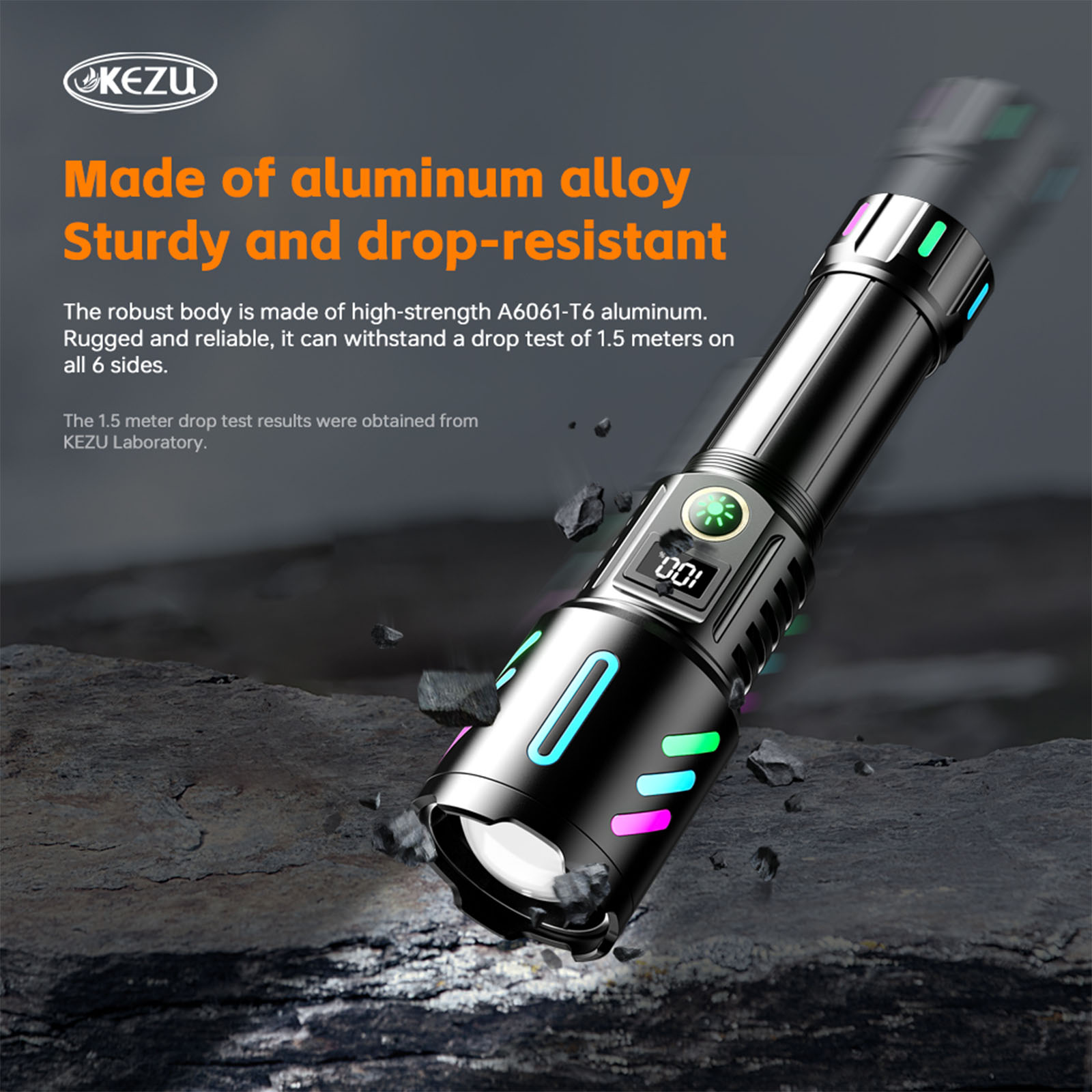 W514 Laser Flashlight 600M Rechargeable Zoomable IP45 Torch Outdoor Camping Hiking (2)