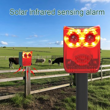 Solar power rechargeable camping alarm light security motion sensor emergency lights led camping lantern indicator at night