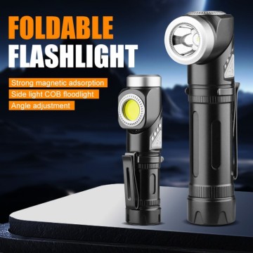Rechargeable LED Headlamp & Tactical Flashlight with Magnetic Base, Aluminum Alloy and Clip Bright IP44 Rated for Camping Work