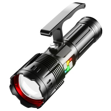 Tactical Flashlight High Lumens, Ultra-Bright White Laser Long-Range Spotlight with Massive 32000mAh Rechargeable Battery, Type-C Fast Charging Power Bank, Heavy Duty Handheld Waterproof Flashlight fo