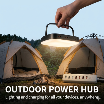 Eye-Friendly Solar Camping Lantern, Anti-Glare LED Emergency Light with 20000mAh Rechargeable Battery, Soft Glow 360° Illumination, USB-C Fast Charge, Magnetic Base & Hook for Tent, Power Outage, Blue