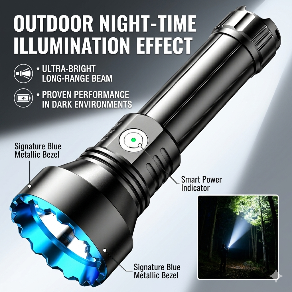 KEZU KH-W548 Tactical White Laser Flashlight side view