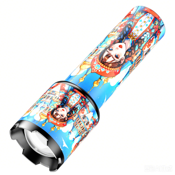 Wholesale Custom Printed White Laser Flashlight, Type-C Rechargeable 21700 High-Lumen Zoomable LED Torch with Gift Box | OEM Manufacturer