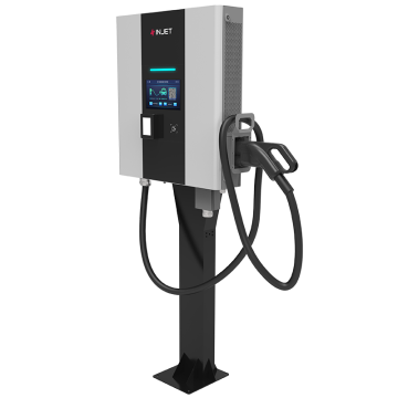 Kompakta ŝarga stacio de kontinua kurento