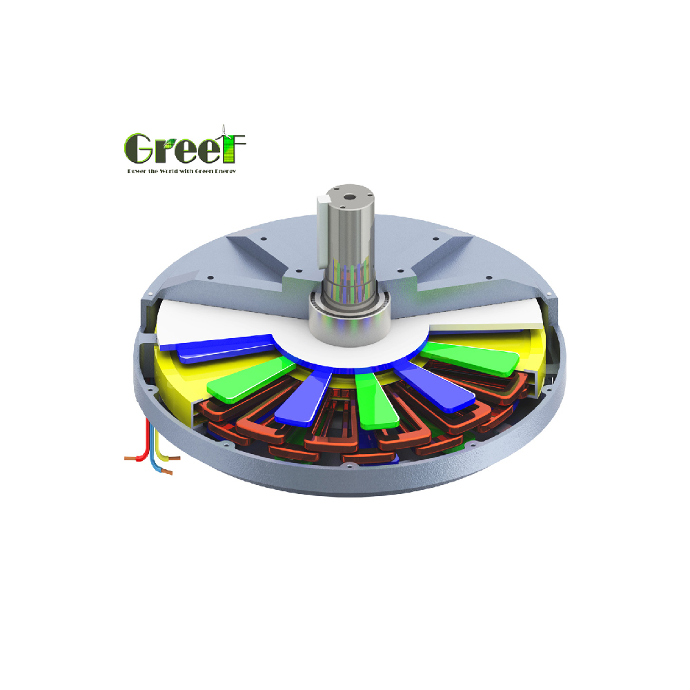 0.5kW-10kW Low RPM Axial Flux Coreless Permanent Magnet Generator