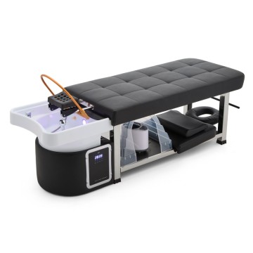 Portable Steamer Hair Washing Salon Equipment Salon Hair Head Spa Bed Wash Chairs Basin Shampoo Bed Steam Cover With Ceramic