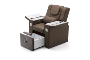 Mobilier de salon de manucure et pédicure moderne et luxueux avec spa pour les pieds, fauteuil de pédicure électrique à massage et bassine sans raccordement à l'eau