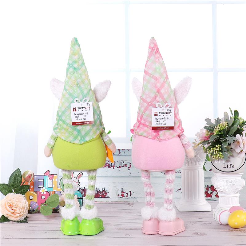 Nain de jardin lapin debout de 45 cm avec lumière chaude