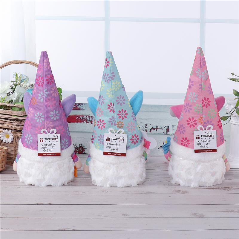Gnome lapin à pattes pendantes de 50 cm avec lumière chaude