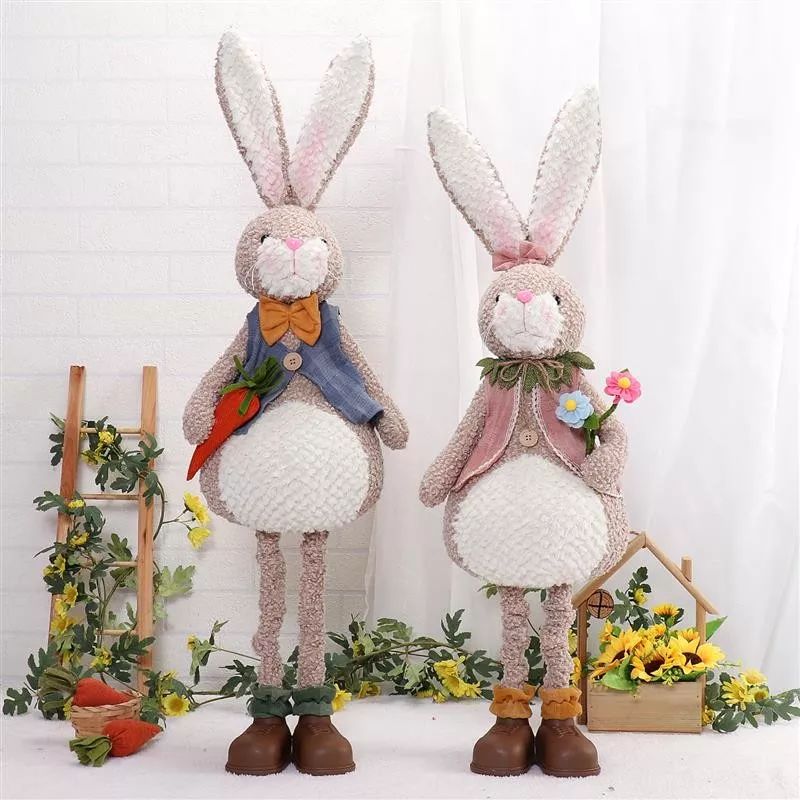 Lapin flexible de 94 cm avec lumière chaude