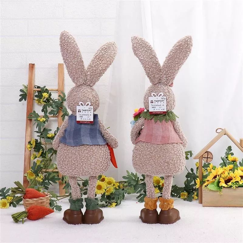 Lapin debout de 56 cm avec lumière chaude
