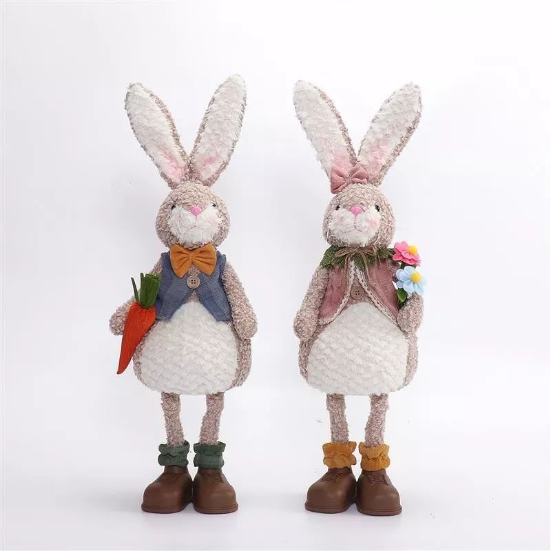 Lapin debout de 56 cm avec lumière chaude