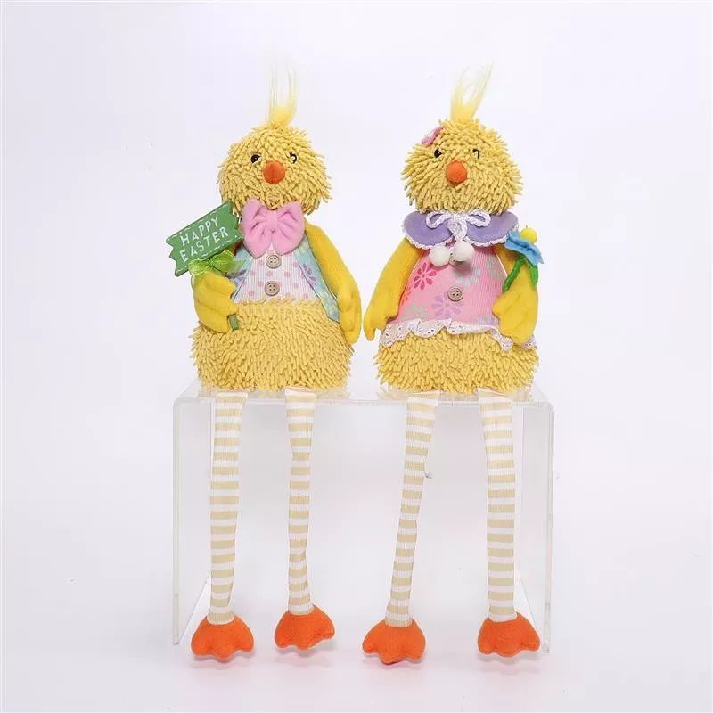Poulet à pattes pendantes de 43 cm avec lumière chaude