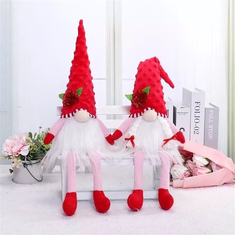 Gnome à jambes pendantes de 53 cm avec lumière chaude
