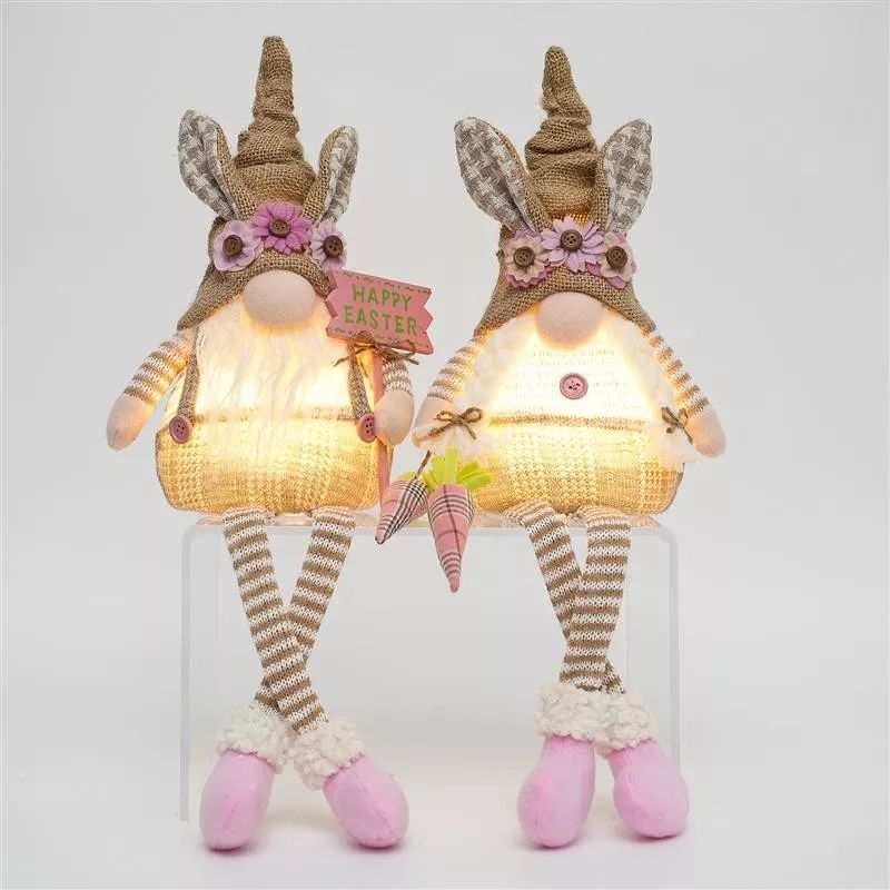 18" Dangle Legs rabbit w/ Warm Light