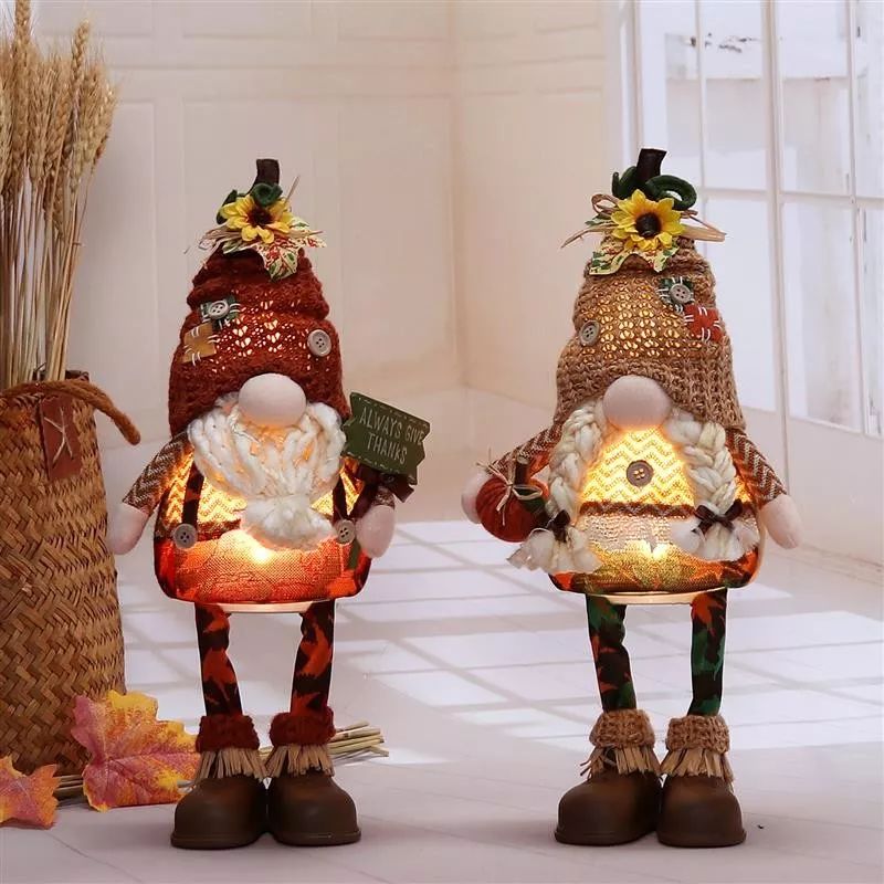 Nain de jardin de 33 cm avec lumière chaude (17 x 11 x 33 cm, 271 g, 3 piles AAA non incluses)