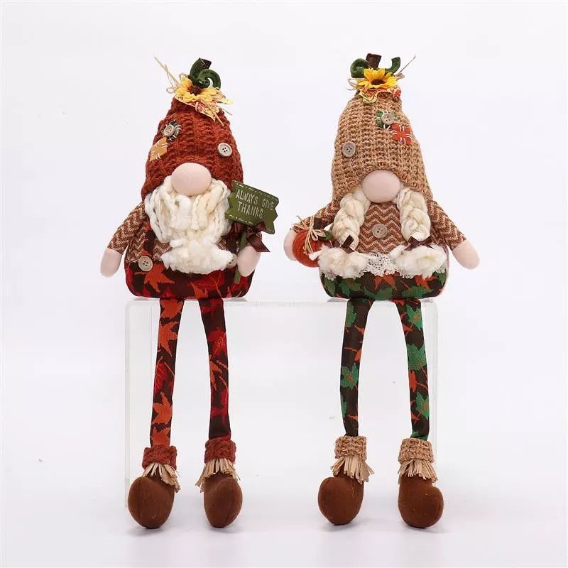 Gnome à pattes pendantes de 40 cm avec lumière chaude, 17 x 9 x 41 cm, 129 g, 3 piles AAA non incluses