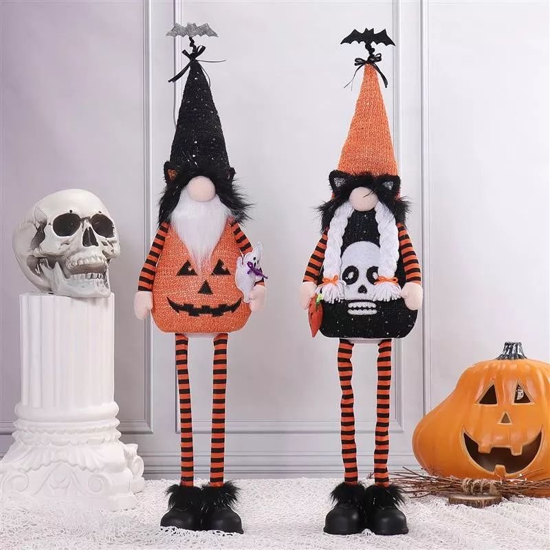 28" Flexible Halloween Gnome w/ Multi Color Lig...