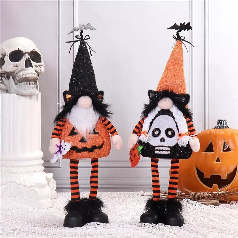 20" Standing Halloween Gnome w/ Multi Color Lig...