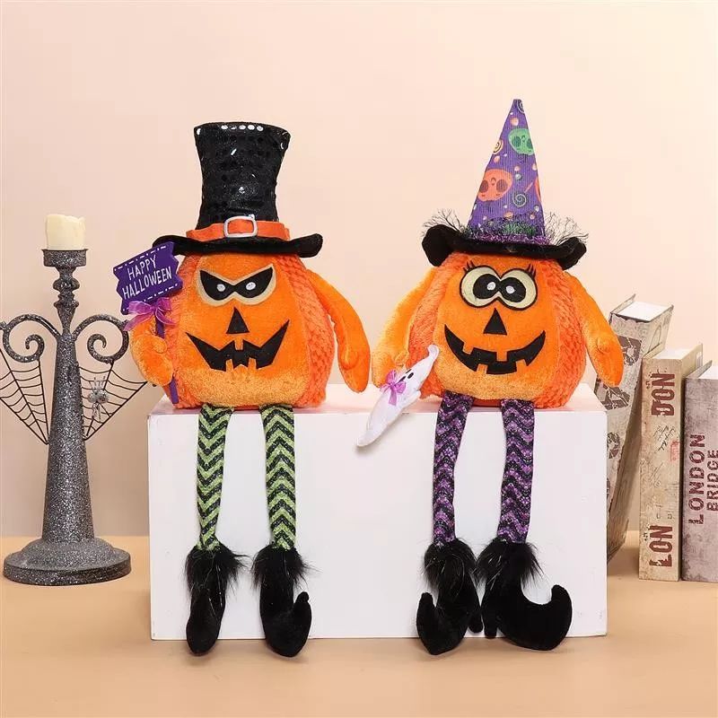 18"/19" Dangle Legs Halloween Pumpkin 21x11x46c...