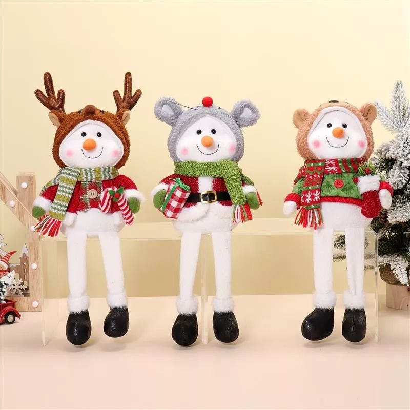 Bonhomme de neige à pattes pendantes 18"/17" 18x13x46/44/44cm,385g