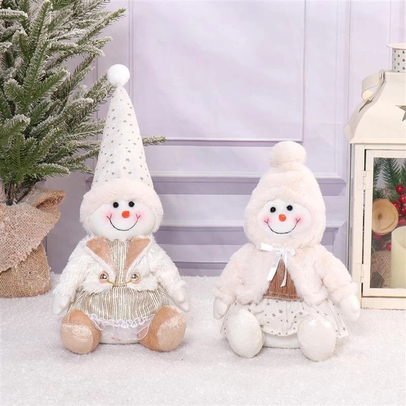 Bonhomme de neige assis 14"/10" 14x13x36/26cm,220g