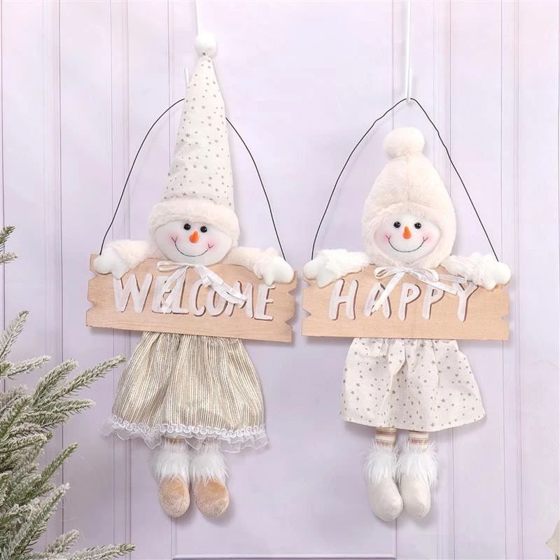 Panneau de mots Bonhomme de neige 23"/18" 25,5 x 7 x 59/46 cm, 145 g