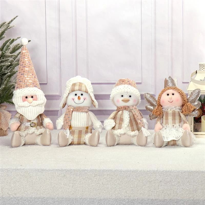 Père Noël/Bonhomme de neige/Pingouin/Ange assis, 18 x 13 x 49/28/28 cm, 25 x 13 x 28 cm, 435 g