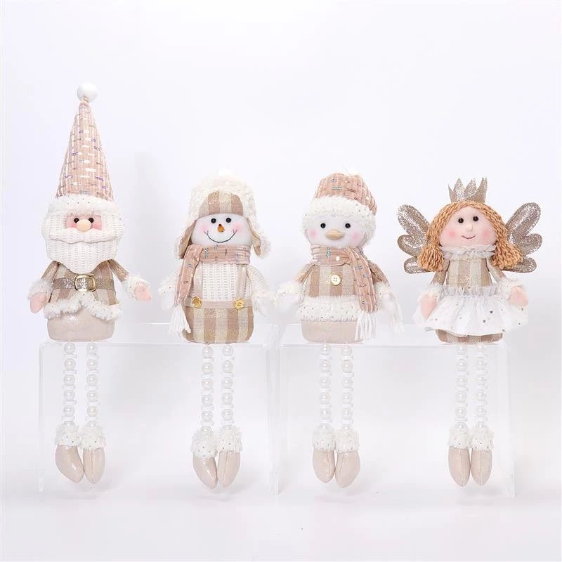 Jambes perlées de 22"/16"/15" Père Noël/Bonhomme de neige/Pingouin/Ange 13x6x56/41/41cm,19x6x38cm, 240g