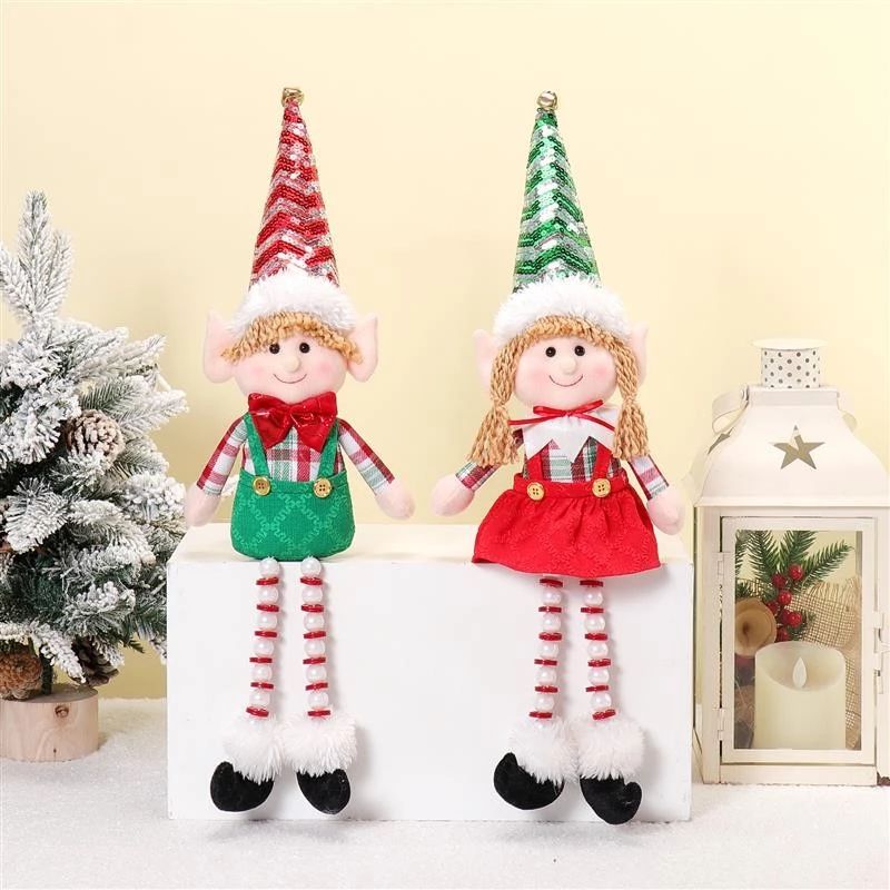 22" Beaded Legs Elf  14x7x56cm,290g