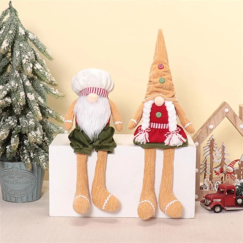 Gnome assis de 35,5/48 cm (14/19 pouces) avec jambes pendantes, 14 x 6 x 36/49 cm, 285 g