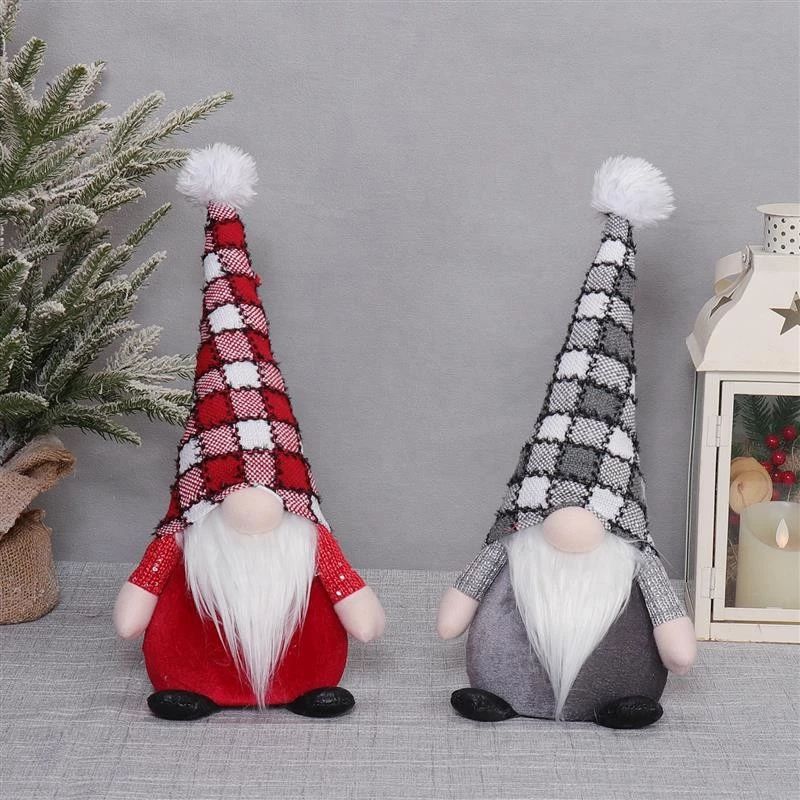 Gnome assis de 40 cm avec lumière chaude