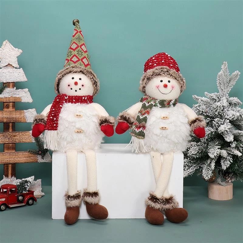 28"/20" Dangle Legs Snowman w/ Warm Light 22x14...