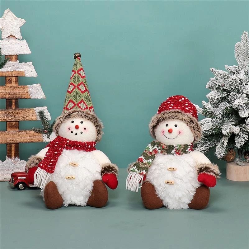 18"/11" Sitting Snowman w/ Warm Light 22x16x46/...